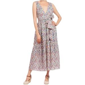 NWT Eva Franco Archer Multicolor Sleeveless Maxi Dress 6